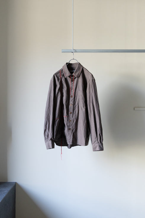 【YUTA MATSUOKA】"コットンリネンシャンブレークラシックシャツ"